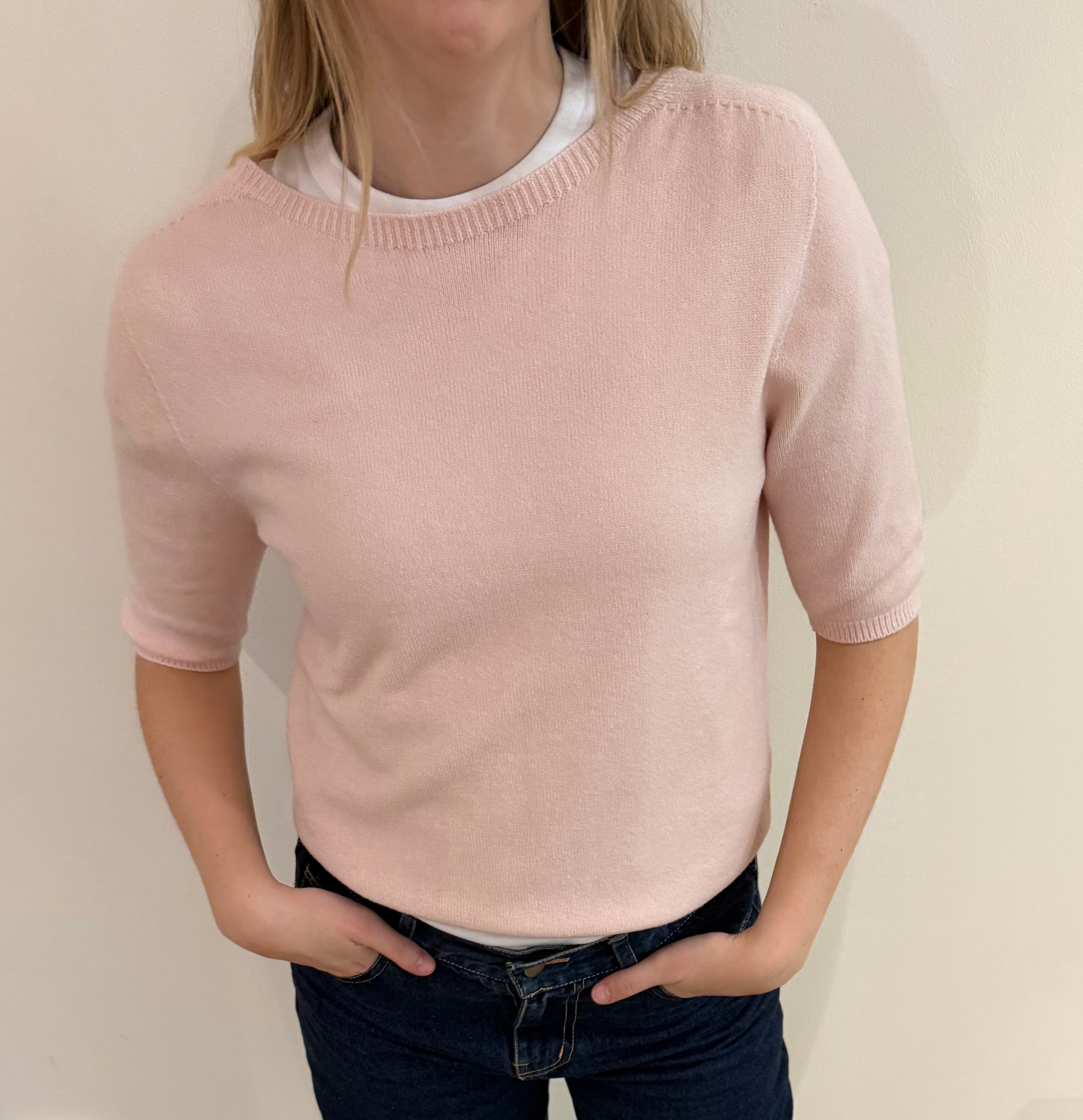 Shirt mit Kaschmir-Anteil rosa