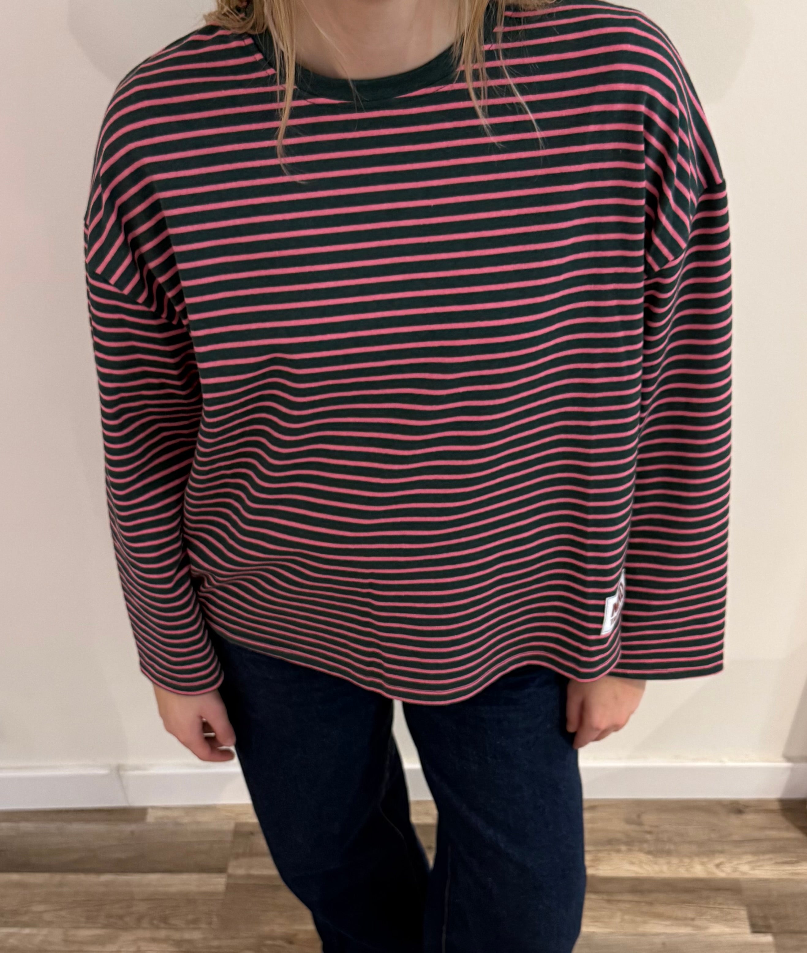 gestreiftes Shirt grün