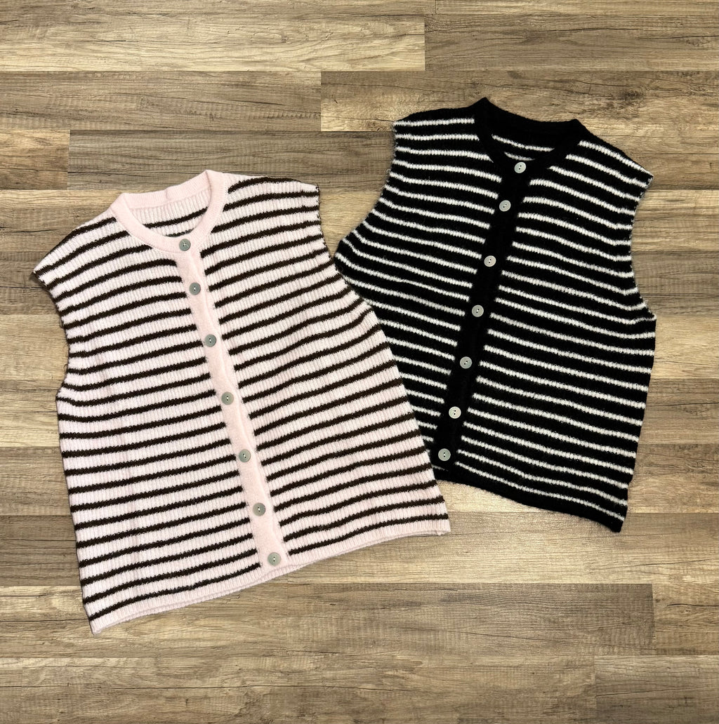 gestreifte Weste schwarz