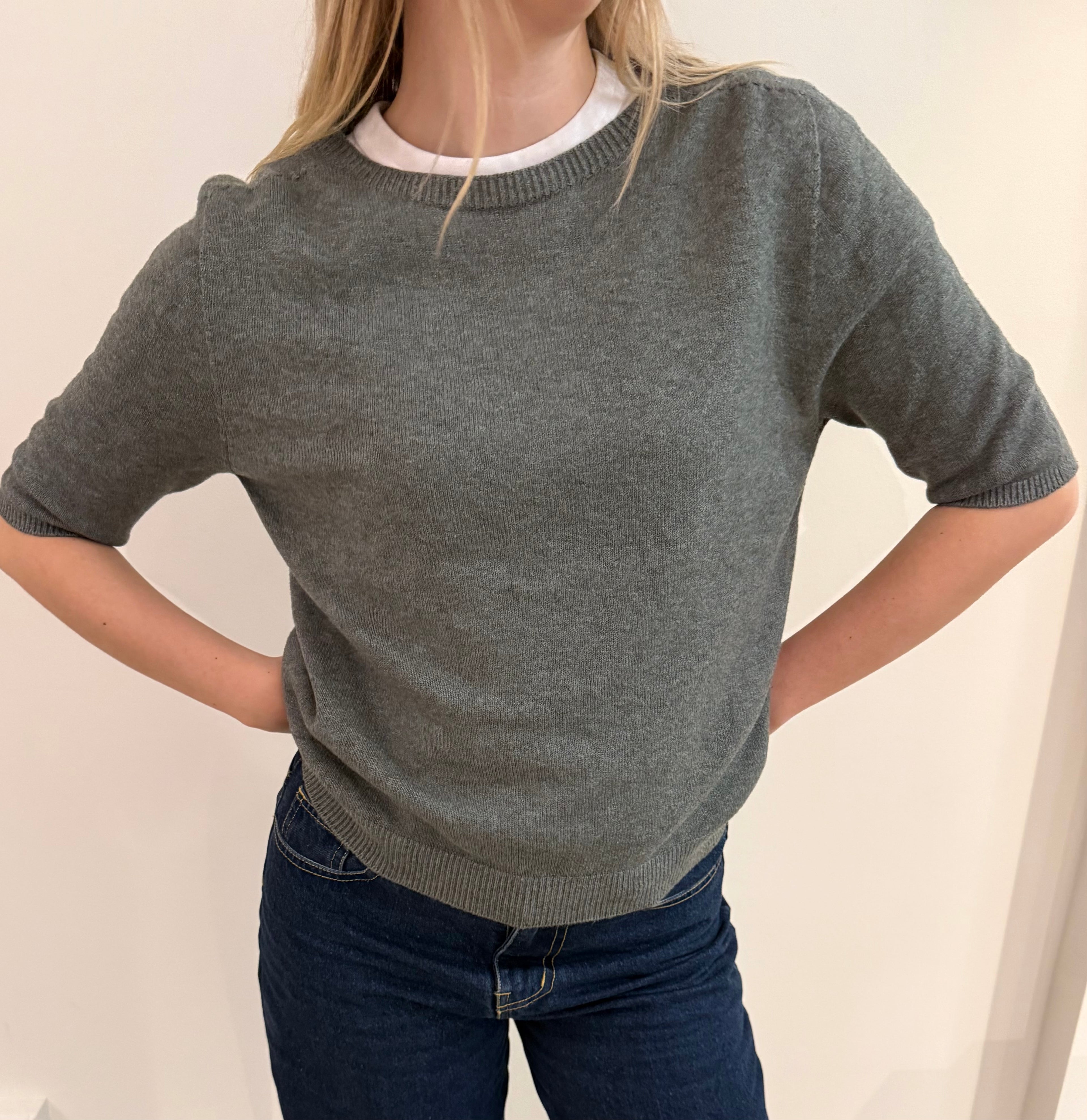 Shirt mit Kaschmir-Anteil grün