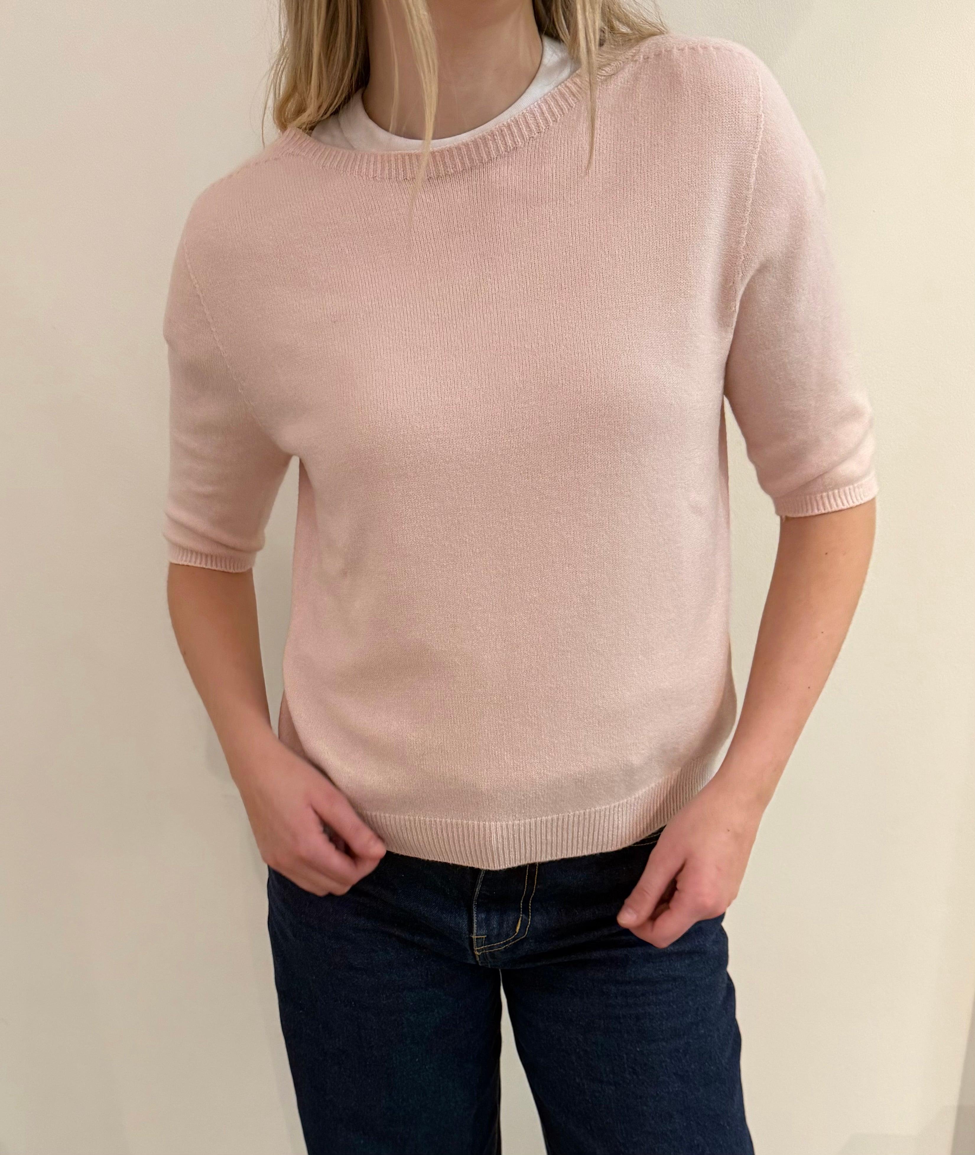 Shirt mit Kaschmir-Anteil rosa