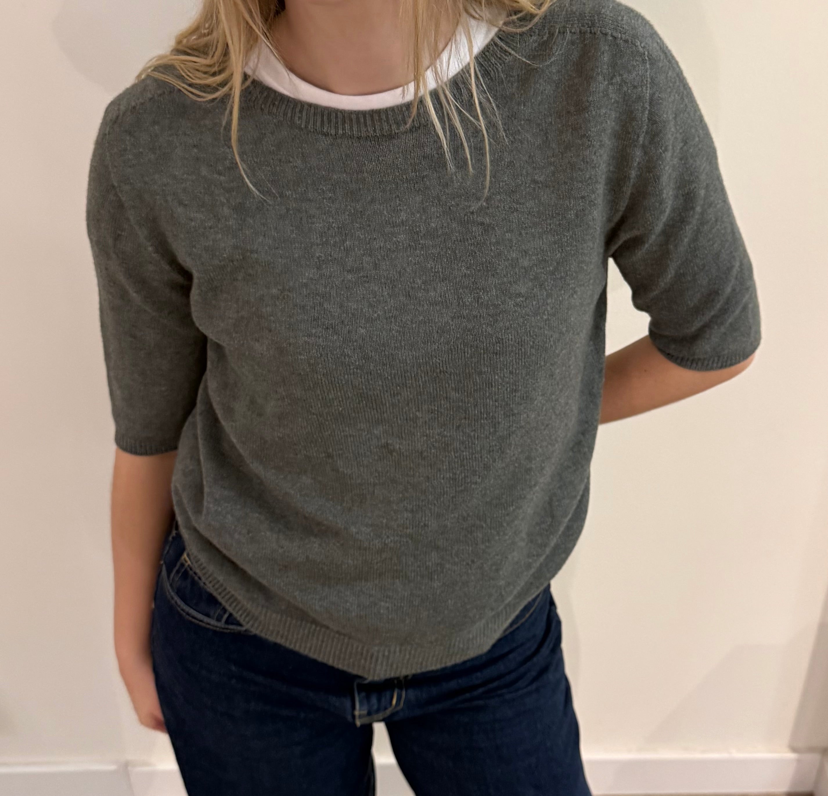 Shirt mit Kaschmir-Anteil grün