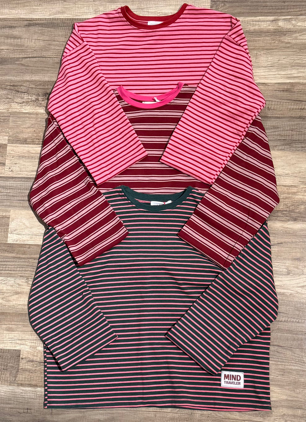 gestreiftes Shirt rosa