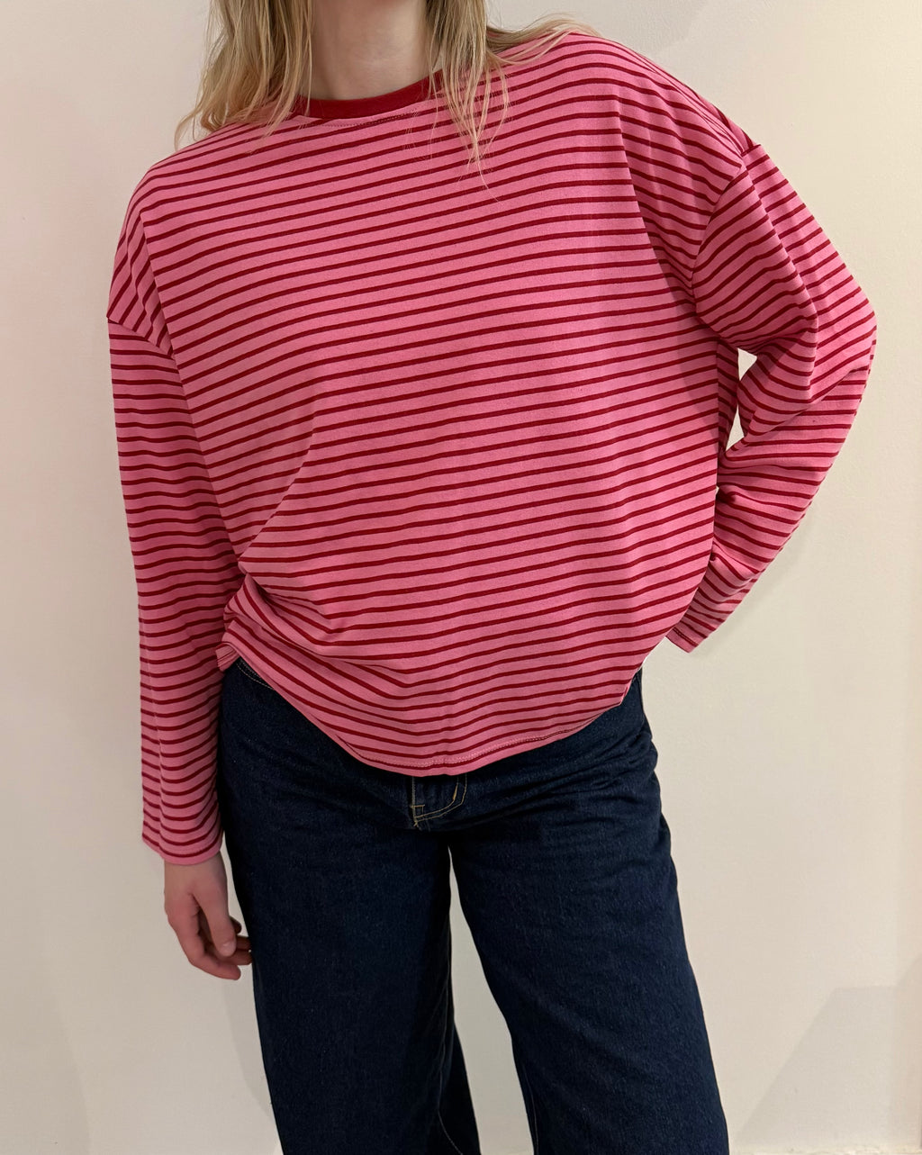 gestreiftes Shirt rosa