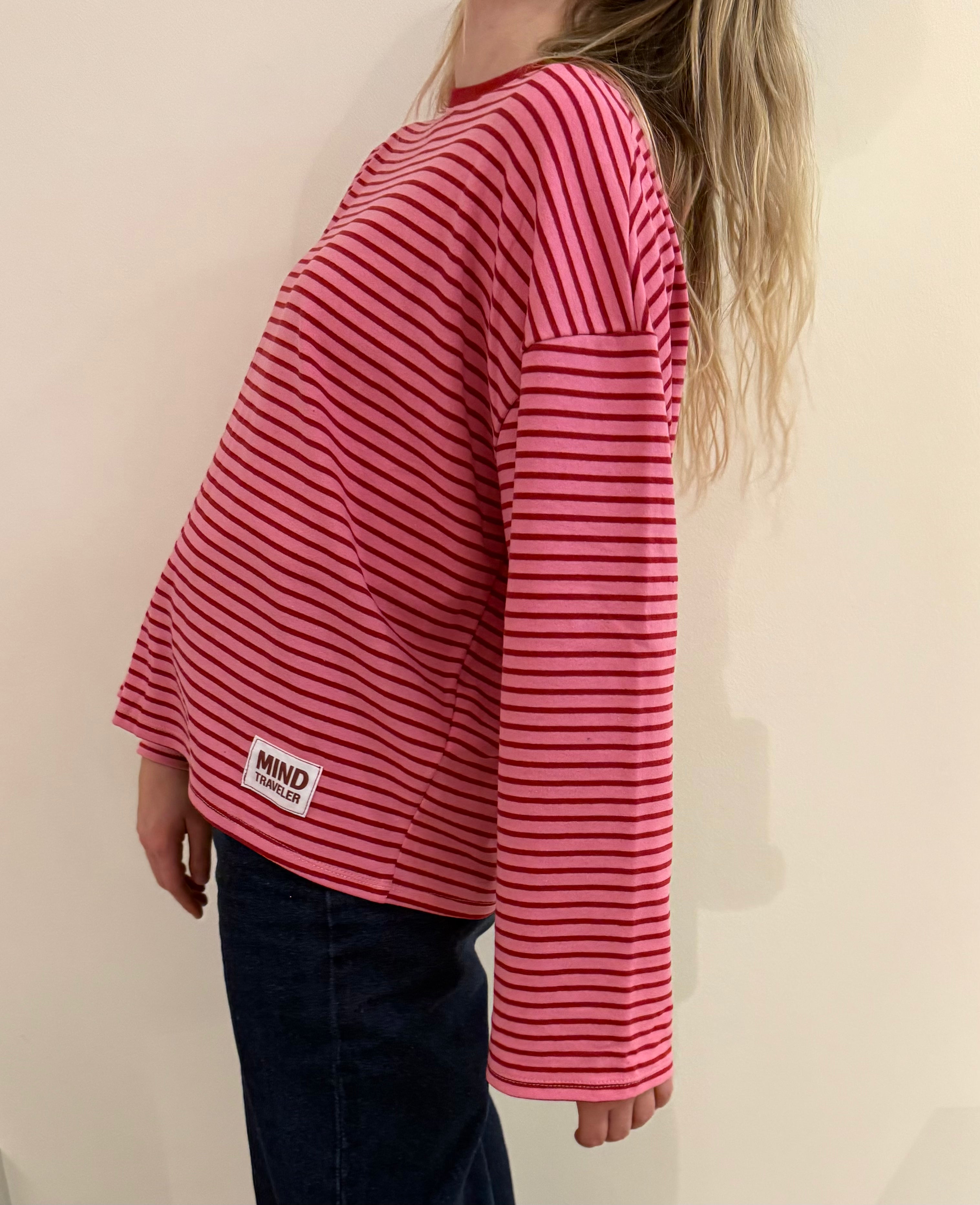 gestreiftes Shirt rosa