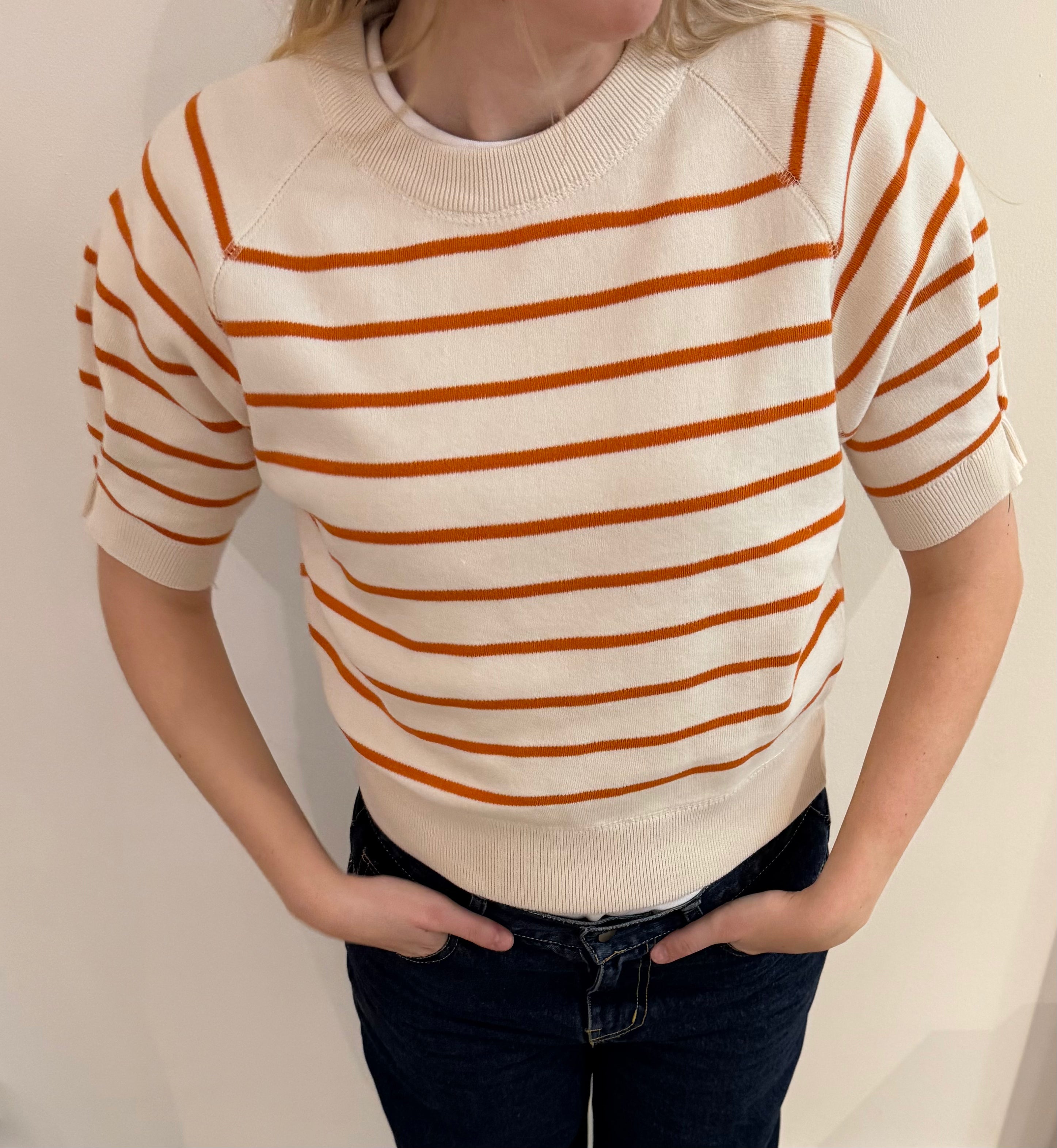 gestreiftes Shirt orange
