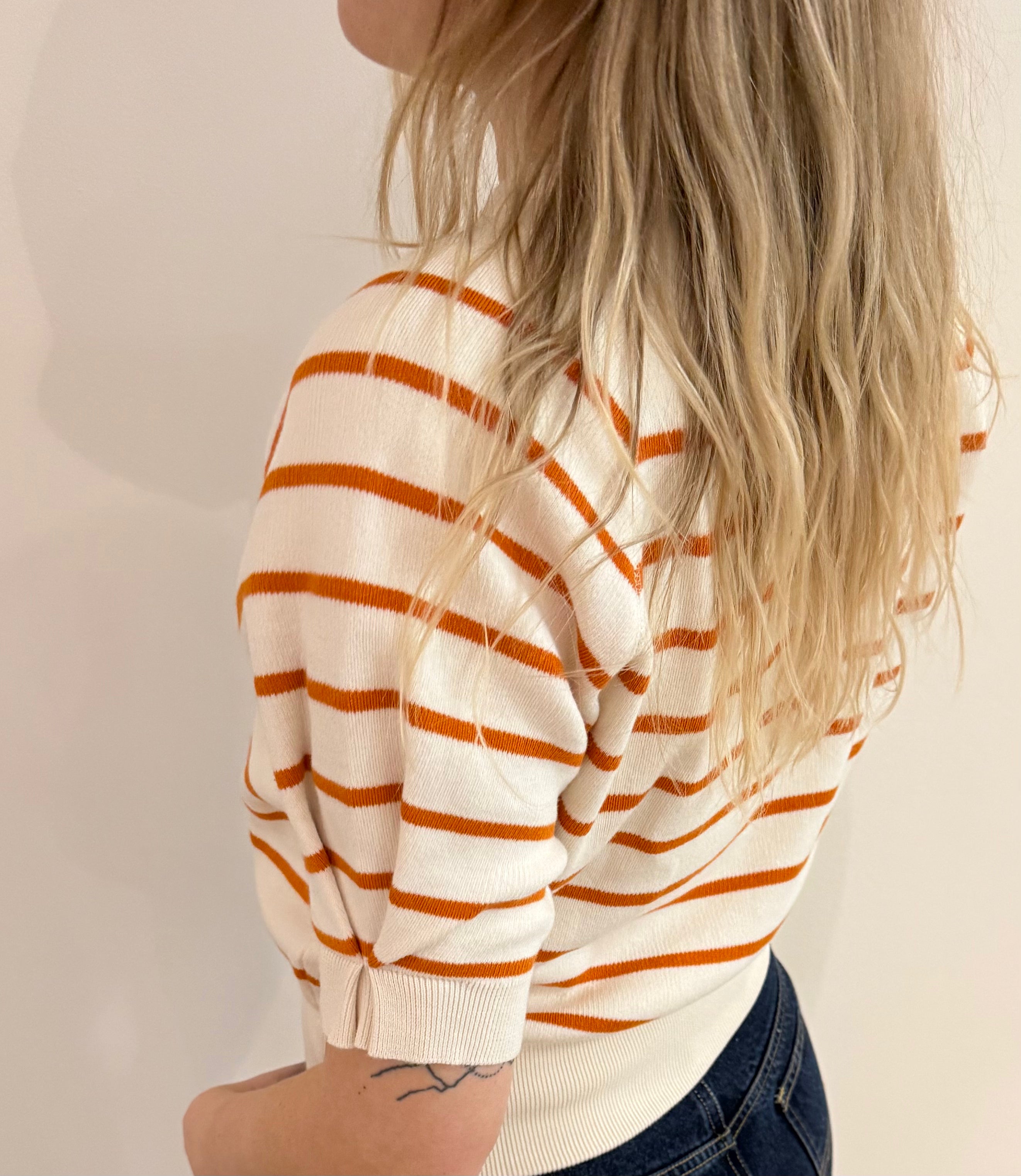 gestreiftes Shirt orange