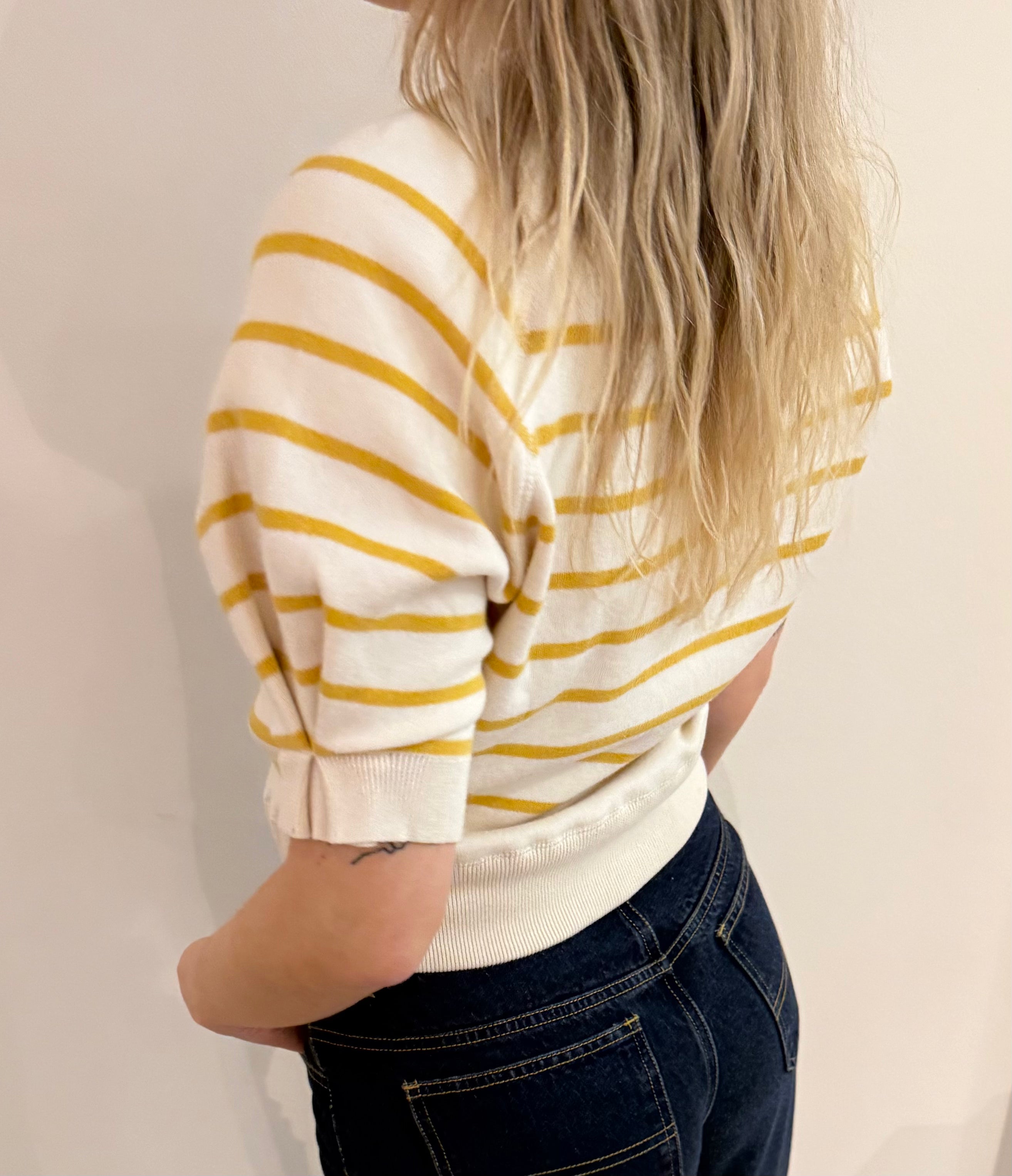 gestreiftes Shirt gelb