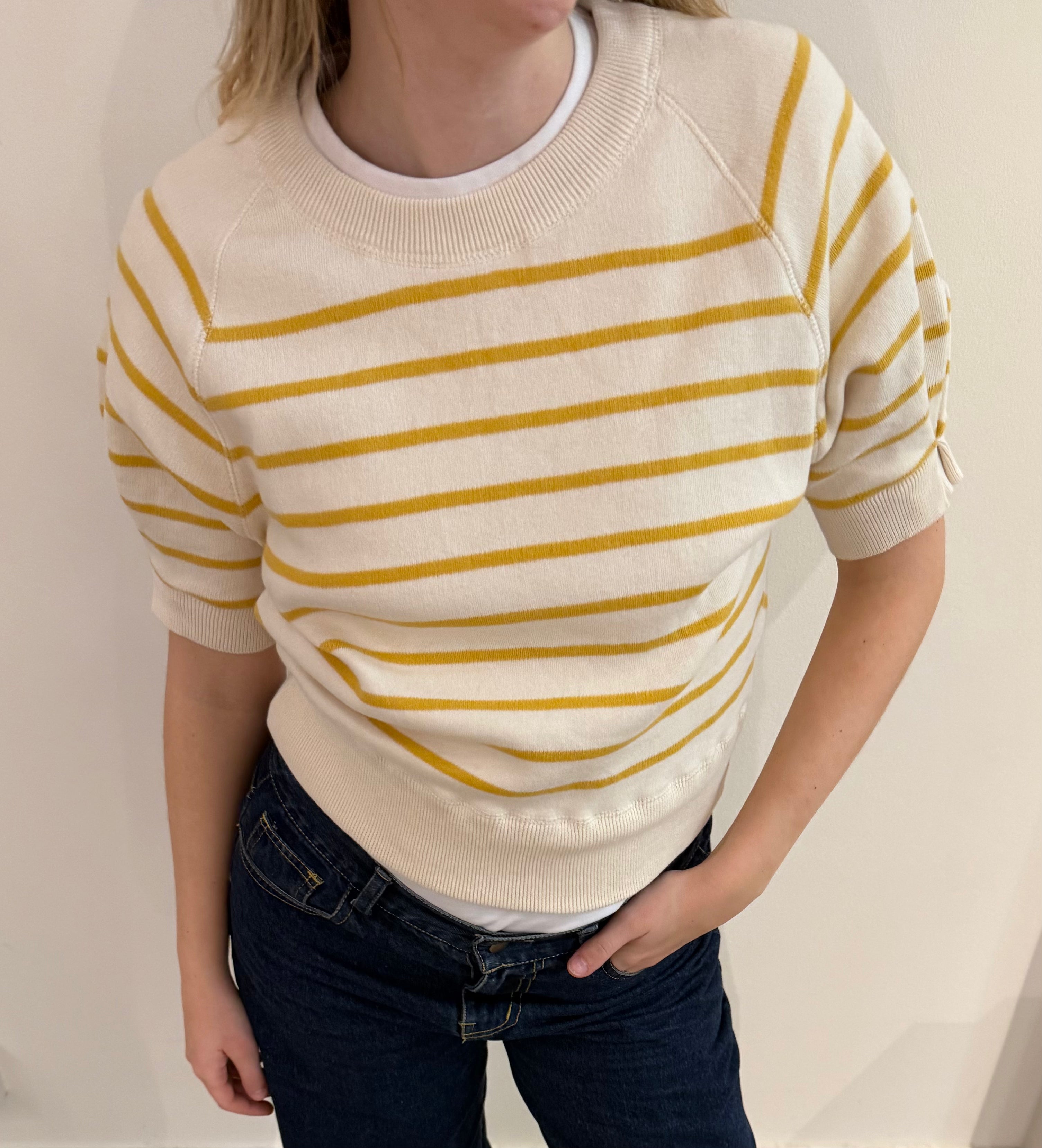 gestreiftes Shirt gelb